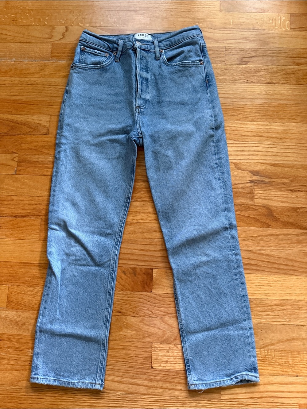 Agolde Riley High Rise Straight Crop Jeans - Picture 2 of 5